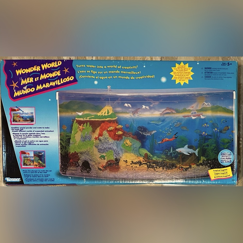 Wonder World Tropical Lagoon by Kenner Vintage Toy 1995-96. Water➡️Gel Aquarium